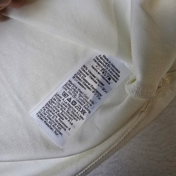 J. Crew NWT Refined rib elbow-sleeve T-shirt Crewneck Ivory Viscose Blend Medium - Picture 6 of 9